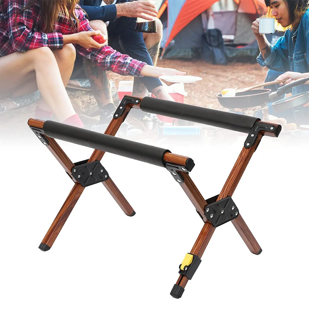 Outdoor Camping Folding Cooler Stand Frame Folding Ice Box Holder Hiking Support Luggage Rack Anti-Slip Picnic BBQ Bucket Stand