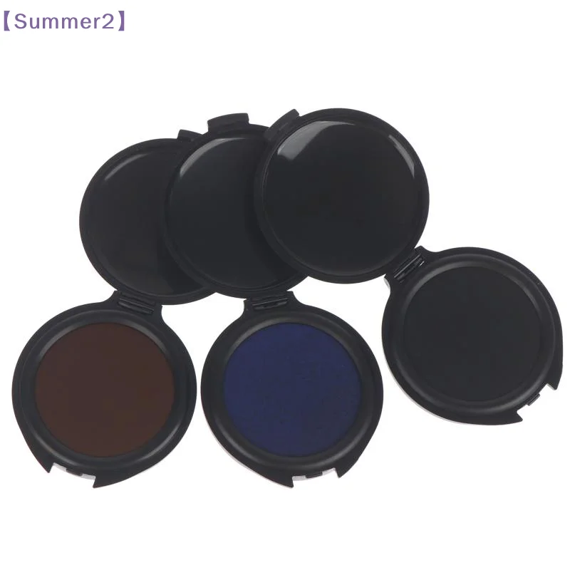 3Pcs Red+Blue+Black Stamp Ink Pad Portable Fingerprint Printing Platform Mini High-Definition Quick Drying Printing Mud〔Sum2〕