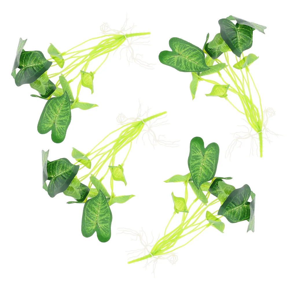 

4pcs Artificial Green Leaves Stems Lifelike Fake Foliage For Home Decor Table Centerpiece Diy Wreath Craft Party Supplies
