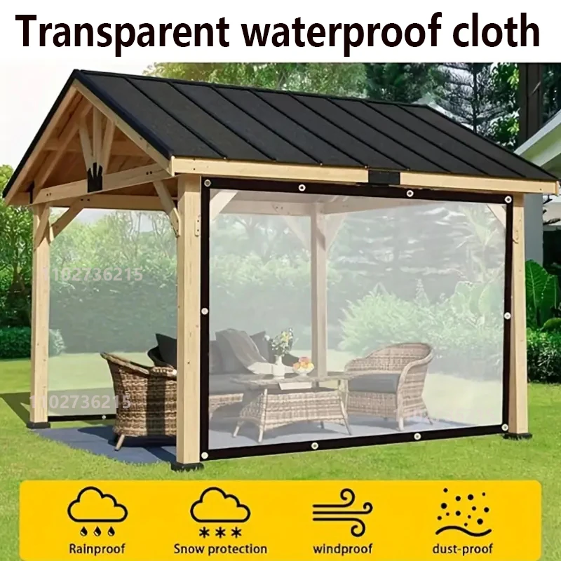 Transparent rainproof shading cloth tarpaulin Lightweight waterproof tarpaulin cover tarpaulin transparent rainproof cloth