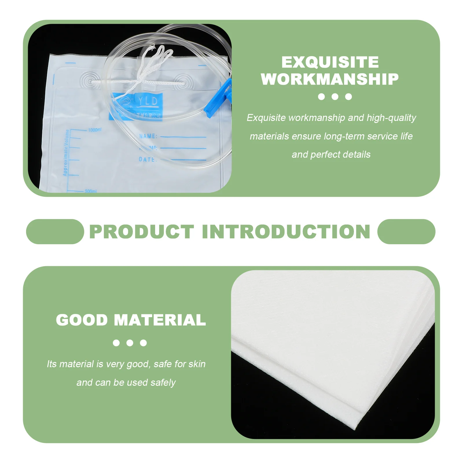 

1Set Disposable Urethral Catheter Tray Catheter Bag for Adult Use Medical Equipment with Gauze Injector Tweezers Lubricant PP