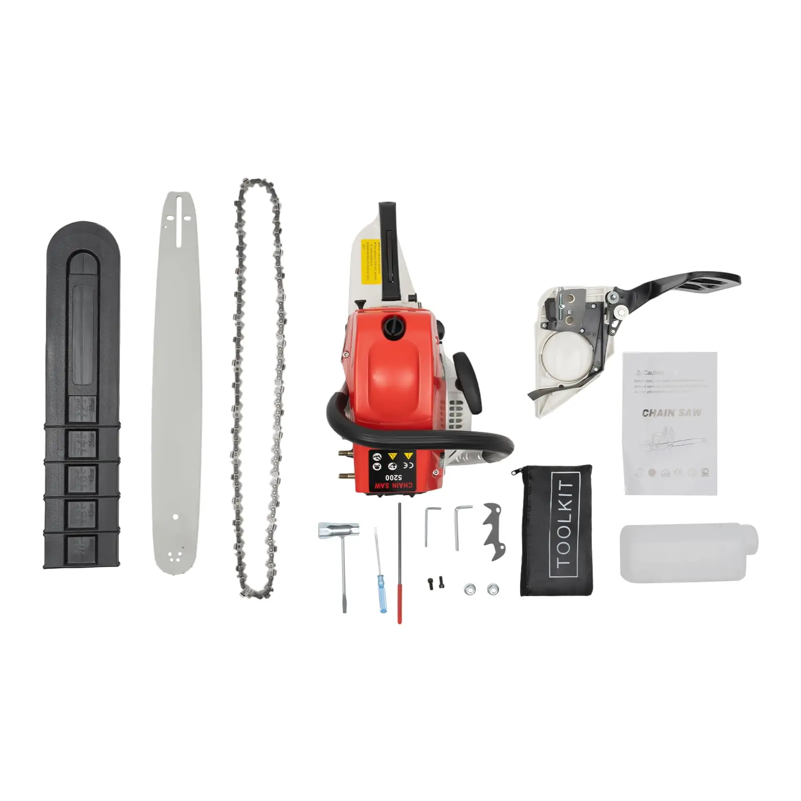 20-дюймовые газовые бензопилы, 52 куб.см, 2 хода, автоматическая цепная масленка, антивибрационная система, бензиновая бензопила для резки дерева, портативный ручной станок 2,0 кВт