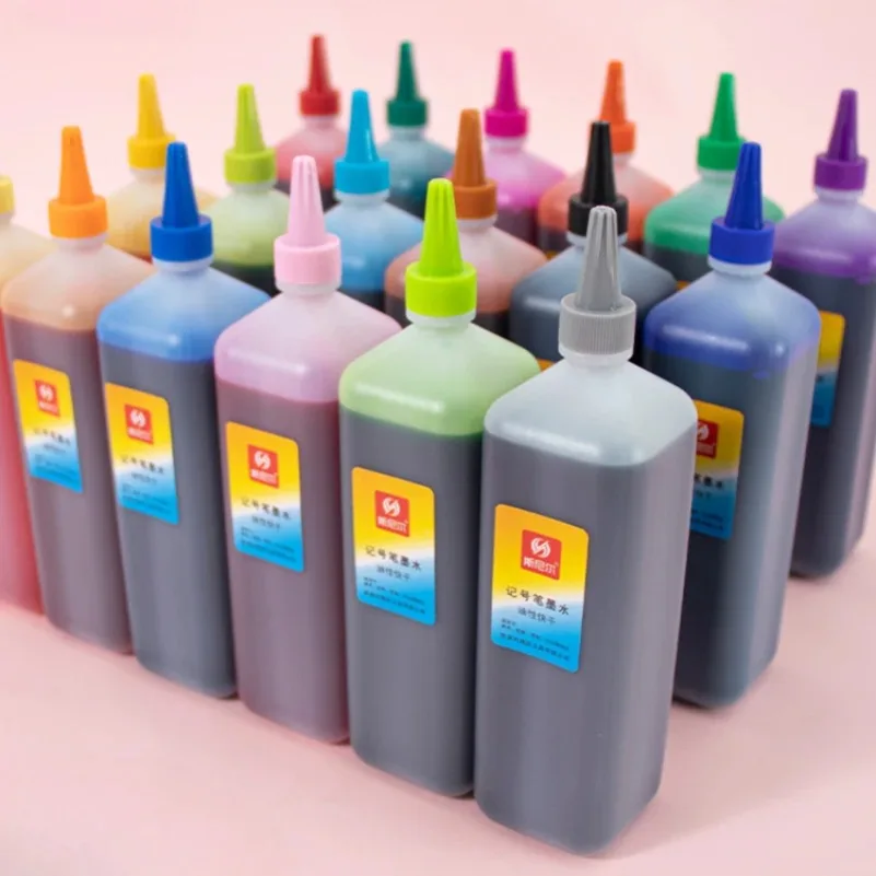 

200ml Markers Ink Marker Pen Specific Oil-based Filling Liquid Waterproof Non-eraserabe Non Fading Supplement Liquid Art Supplie