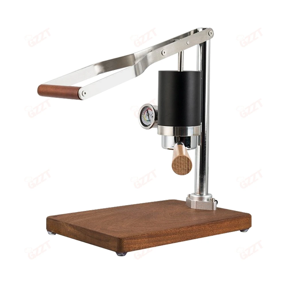 GZZT CMJT85 ハンドプレスコーヒーマシン 51mm 手動イタリアンエスプレッソメーカー レトロデザイン 高圧抽出コーヒーツール