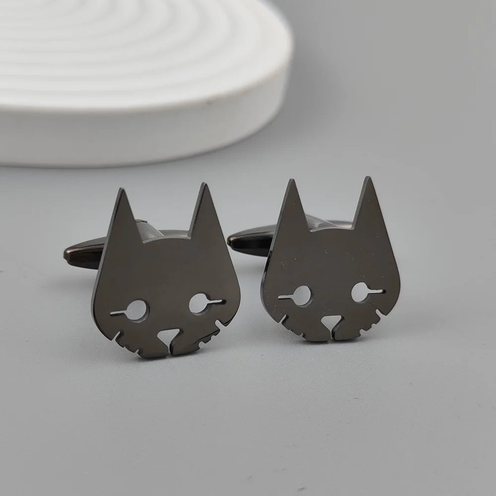 قميص أزرار أكمام رجالي مضحك على شكل وجه قطة، مطابقة عصرية، هدية عيد ميلاد عالية الجودة من الفولاذ المقاوم للصدأ، ملابس رسمية #6