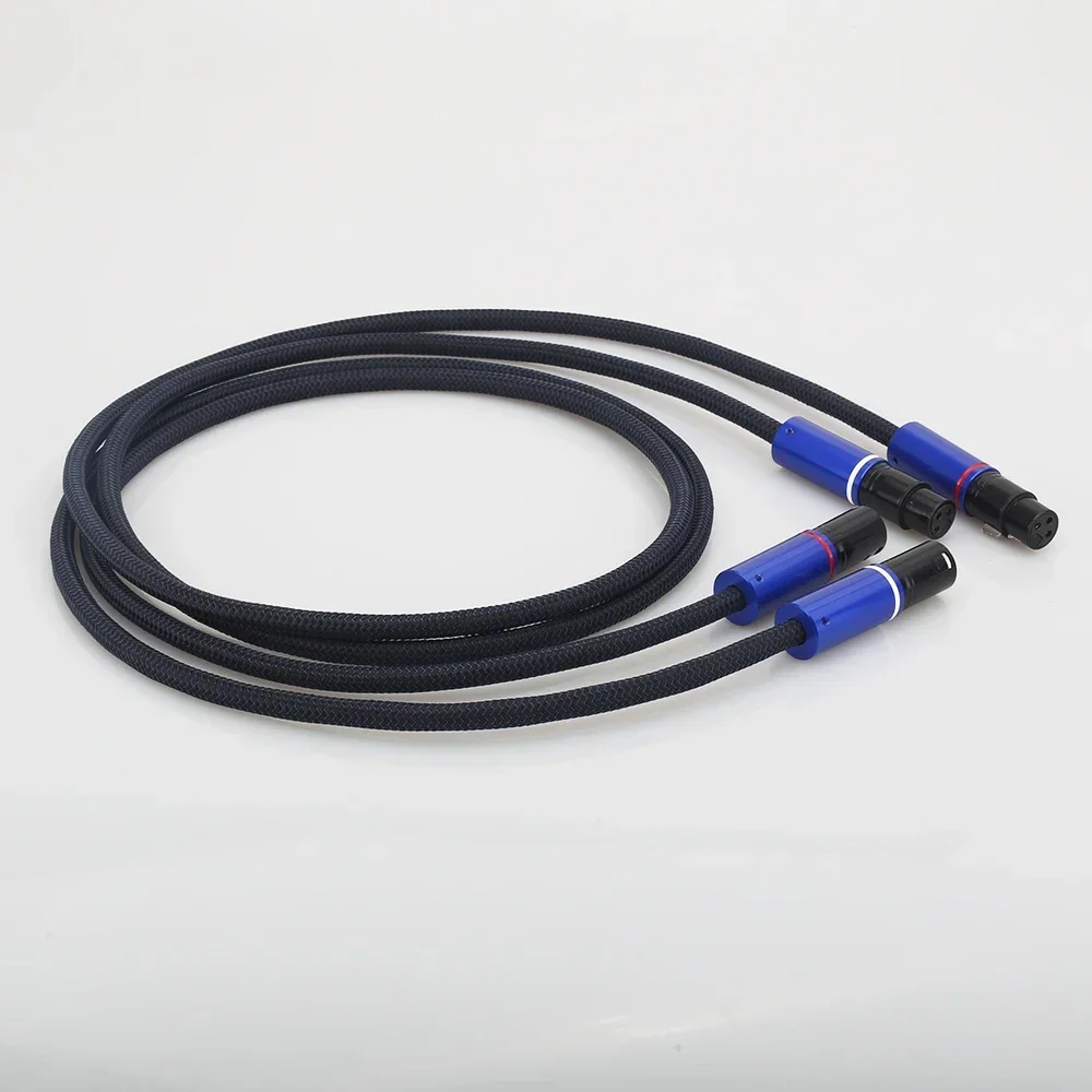 Audiocrast 실버 도금 밸런스드 XLR 오디오 상호 연결 케이블, 남성 여성 오디오 케이블, 튜브 앰프 CD HiFi 하이엔드 보증