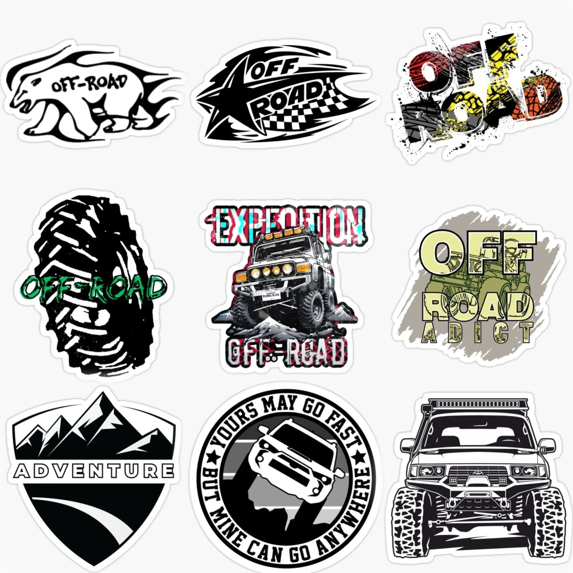 

4x4 Off Road Only Fuel PVC Car Stickers for Van Motorcycle Bicycle Helmet Window Wall Fridge Decal Accessories Customizable Size