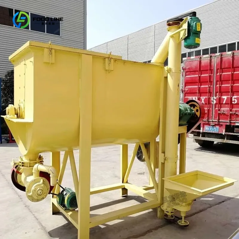 Custom Multiuse 50kg 200kg 1000kg Ribbon Type Feed Clay Mixer Machine Grain Mud Mixer