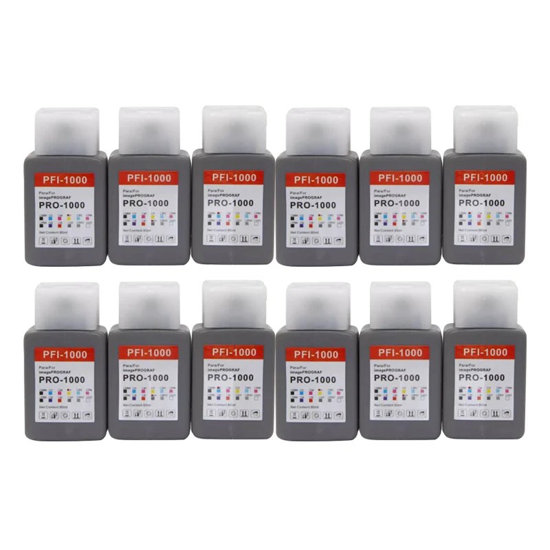 PFI-1000 PFI 1000 PFI1000 Compatible Ink Cartridge With Pigment Ink For Canon imagePROGRAF PRO-1000 PRO1000 Printer 12Colors/Set