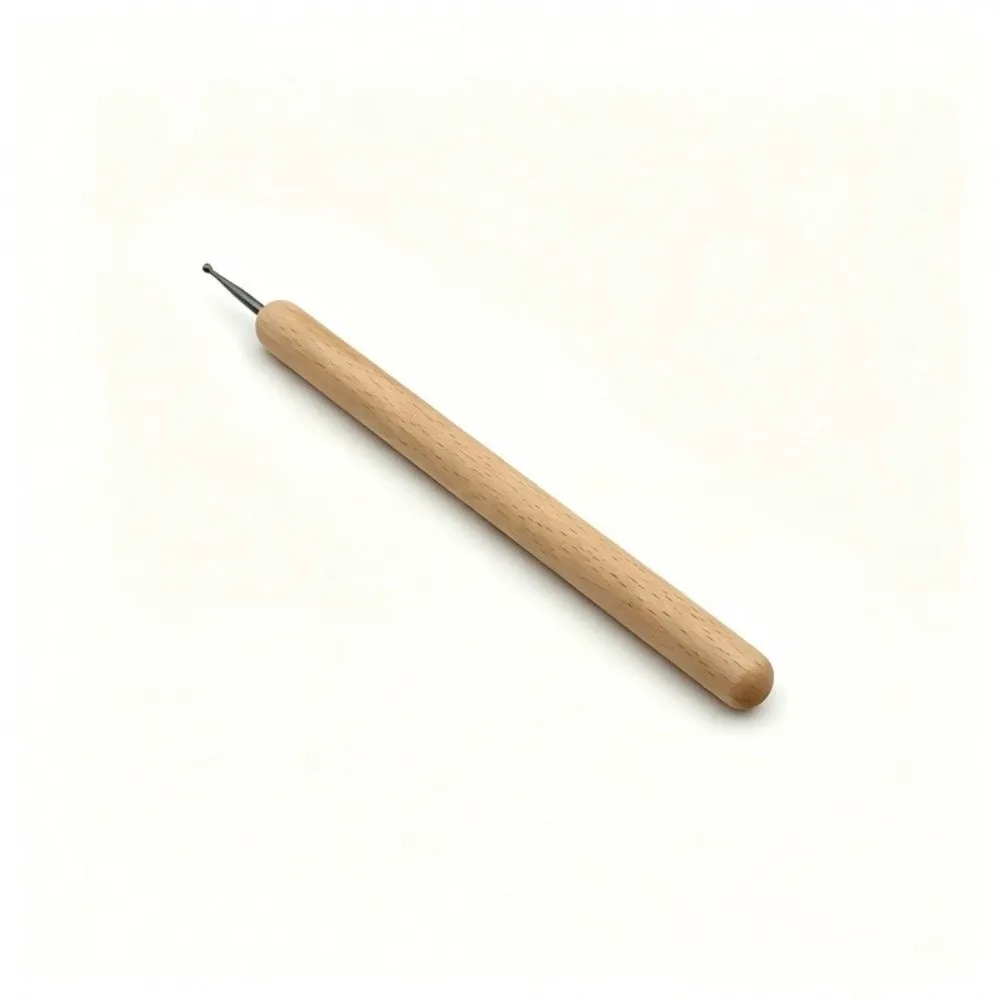 Wooden Handle Wire Rounder Tool Steel Cup Bur Polishing Tip Jewelry Finishing Tool Fine Finish 5.31 in Precision Craft Tool