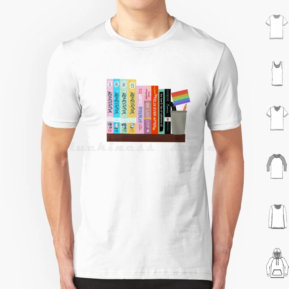 A Very Bookshelf T Shirt Men Women Kids 6xl Books Booktok Queer Books Wlw Pride Bookshelf Red White And Royal Blue
