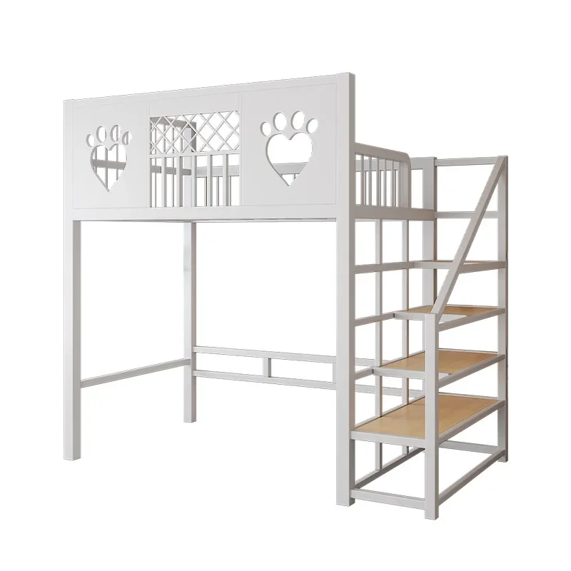 

Wrought iron duplex elevated bed duplex second floor bed combination bed small apartment loft