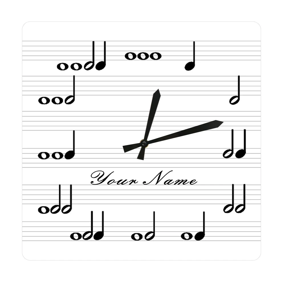 Music Notes Quaver Semibreve Novelty Wall Clock For Music Studio Musician Home Decor Timepieces Musical Alphabet Art Wall Watch