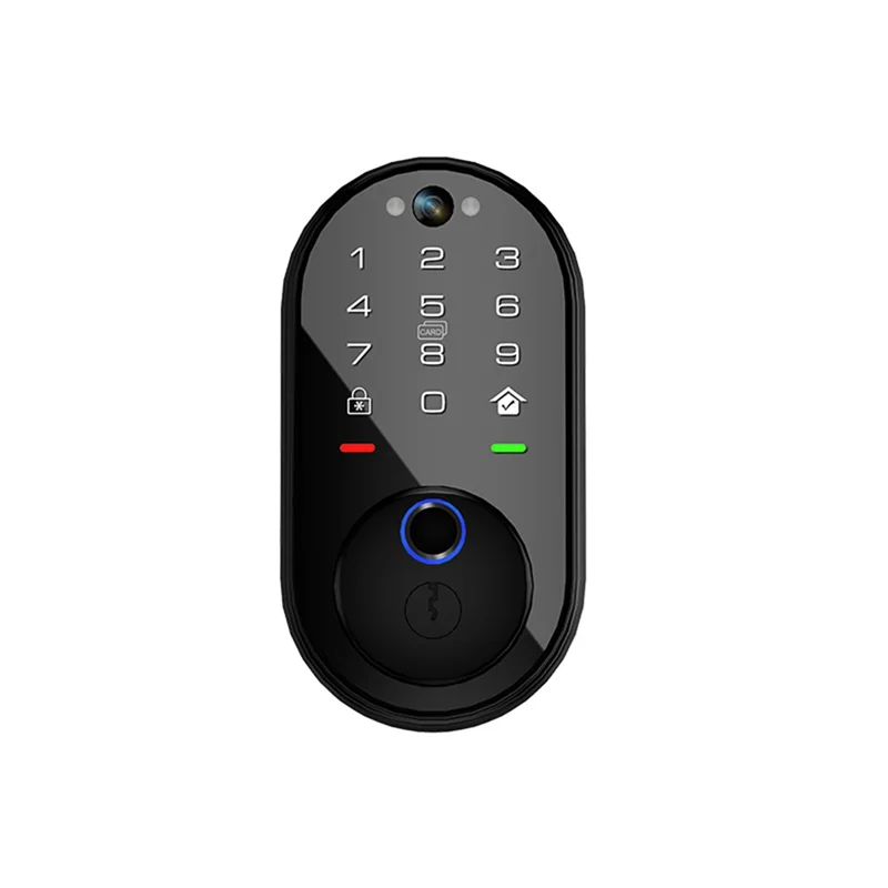 【RECOMENDAR】Tuya Smart Video Intercom Lock For Front Door With App Control Electronic Digital Deadbolt With Touchscreen Keypad