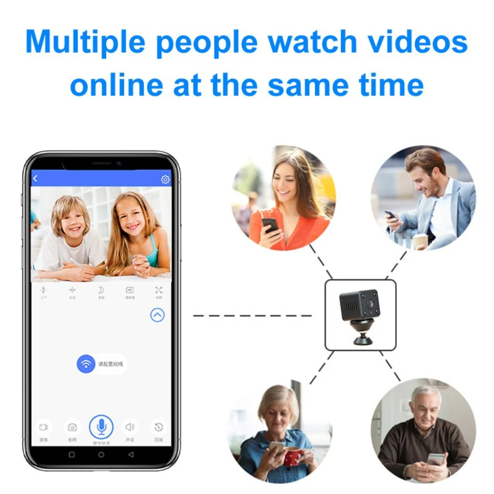 كاميرا X6 صغيرة 1080P HD واي فاي مراقبة عن بعد كاميرا الحيوانات الأليفة الطفل المدمج في بطارية للرؤية الليلية حماية أمن الوطن الذكي