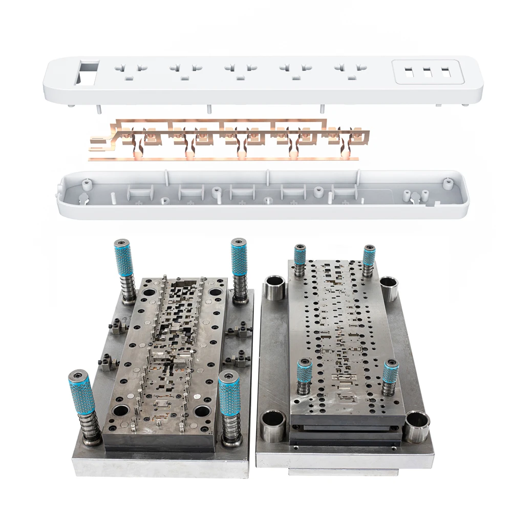High Precision Custom Metal Punching Dies OEM Steel and PP Mold Tooling Factory for Sockets MCB Circuit Breakers Press Stamping