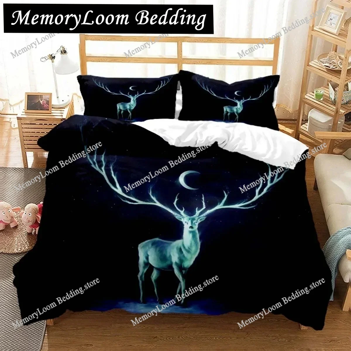 

Elk，God Of Luck，Personalized Bedding ,Customizable Soft And comfortable, Comforter Bedding Sets Bedding Set Luxury Quilt Cover