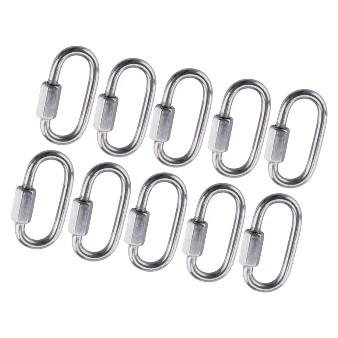 

10pcs 3mm D Shape Quick Link Hook For Boating Connector Hardware 304 Stainless Steel