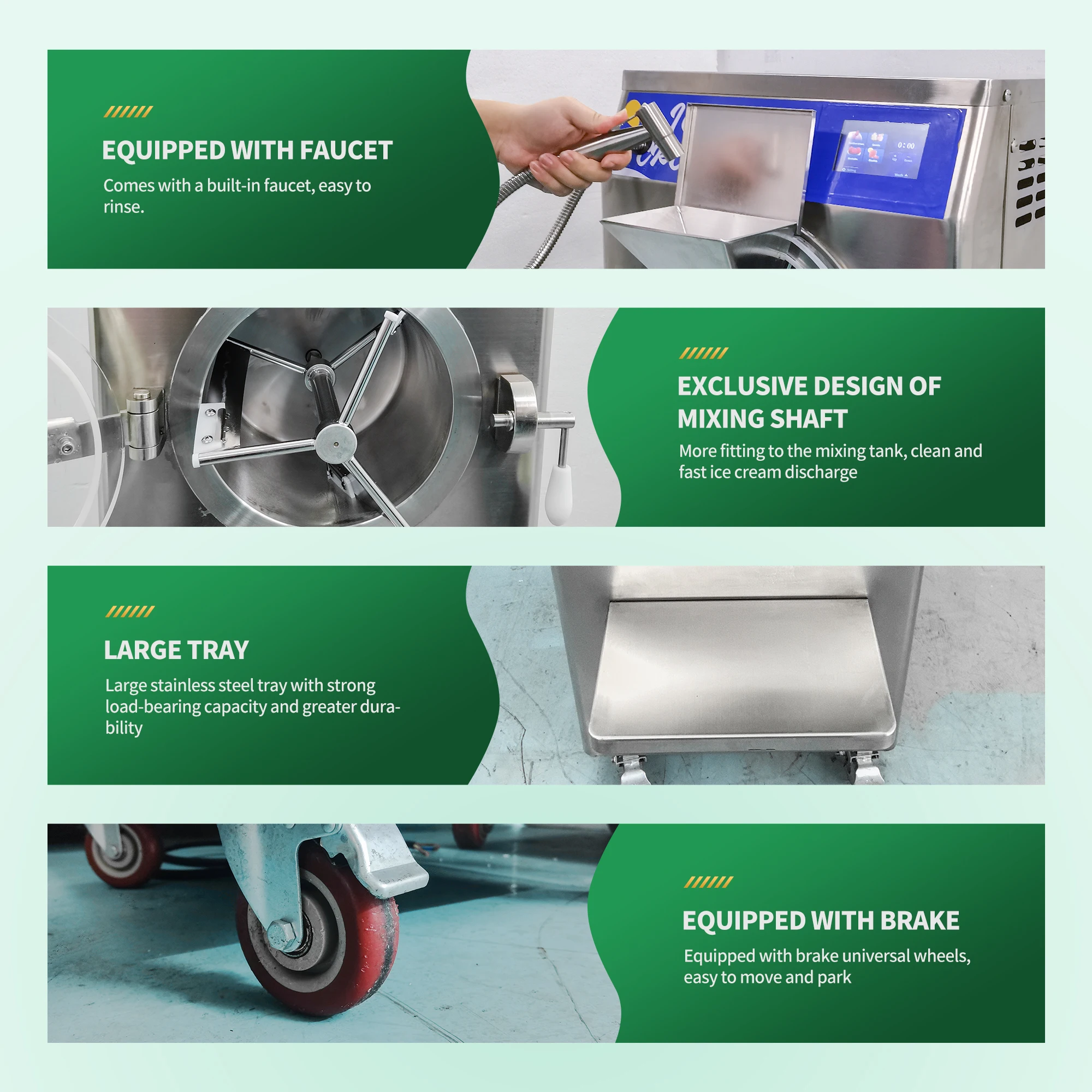 

TULX Machine 48L/H Equipped With Faucet Automatic Hard Ice Creme Making Machine Price Commercial Ice Cream Maker Machine