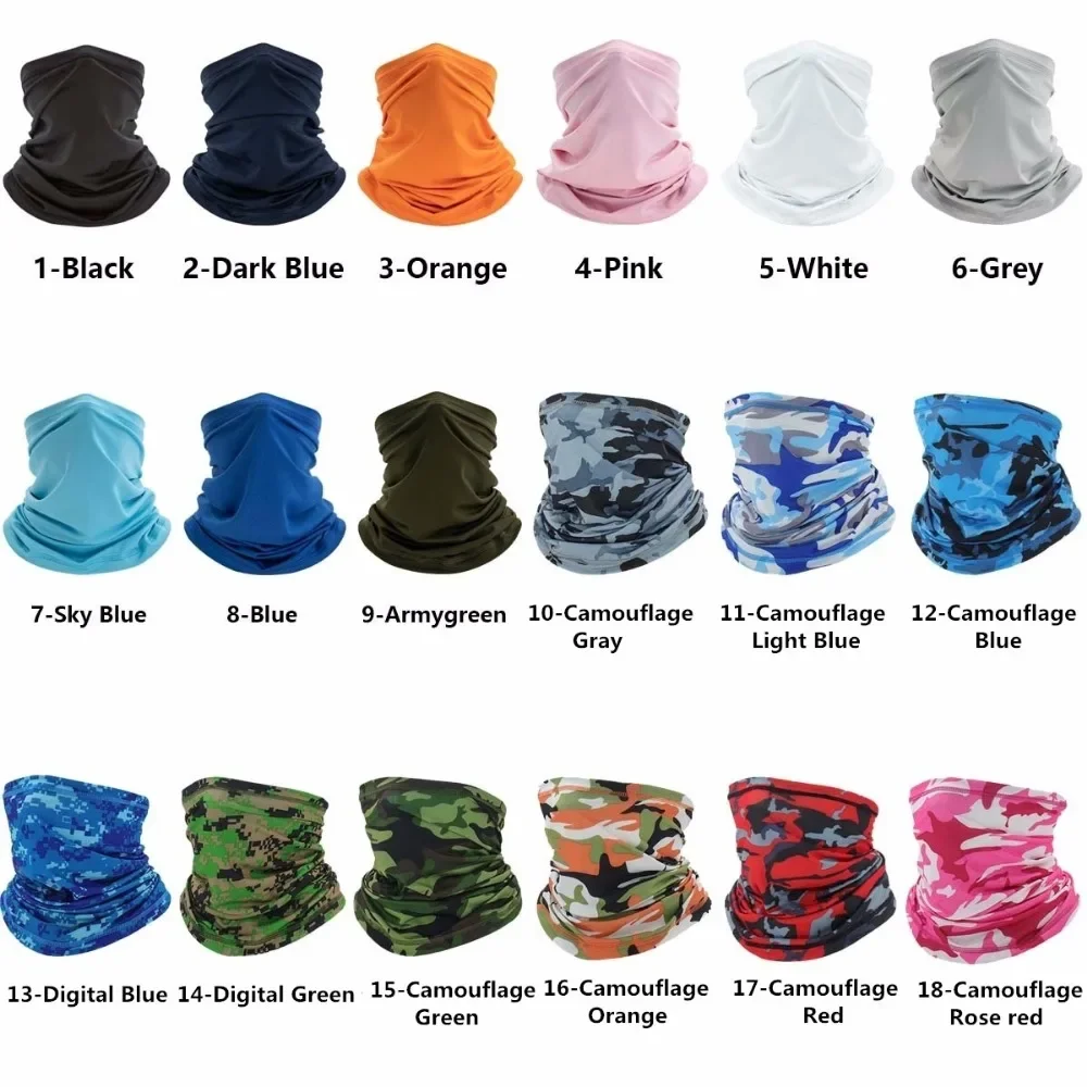 Multi-purpose Men Women Neck Cover Turban Riding Scarf Cycling Bandana Sunscreen Ice Silk Outdoor Fishing Hiking Headwear Mask