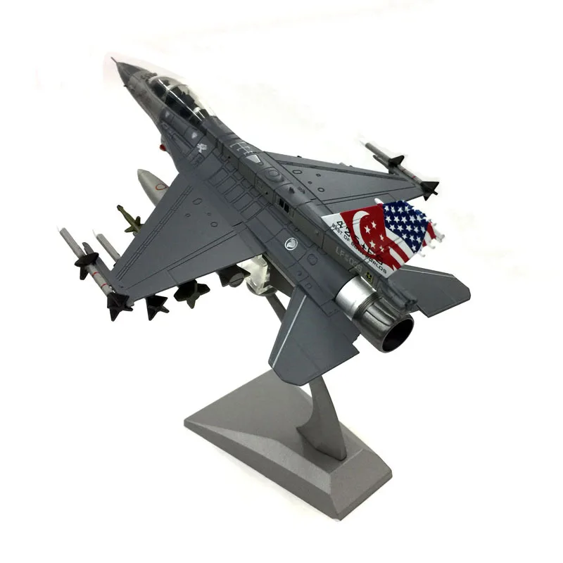 1/72 Scale Alloy Model Airplane Diecast Singapore F-16D Fighter Aircraft Military Aviation Simulation Aircraft Collection Gifts