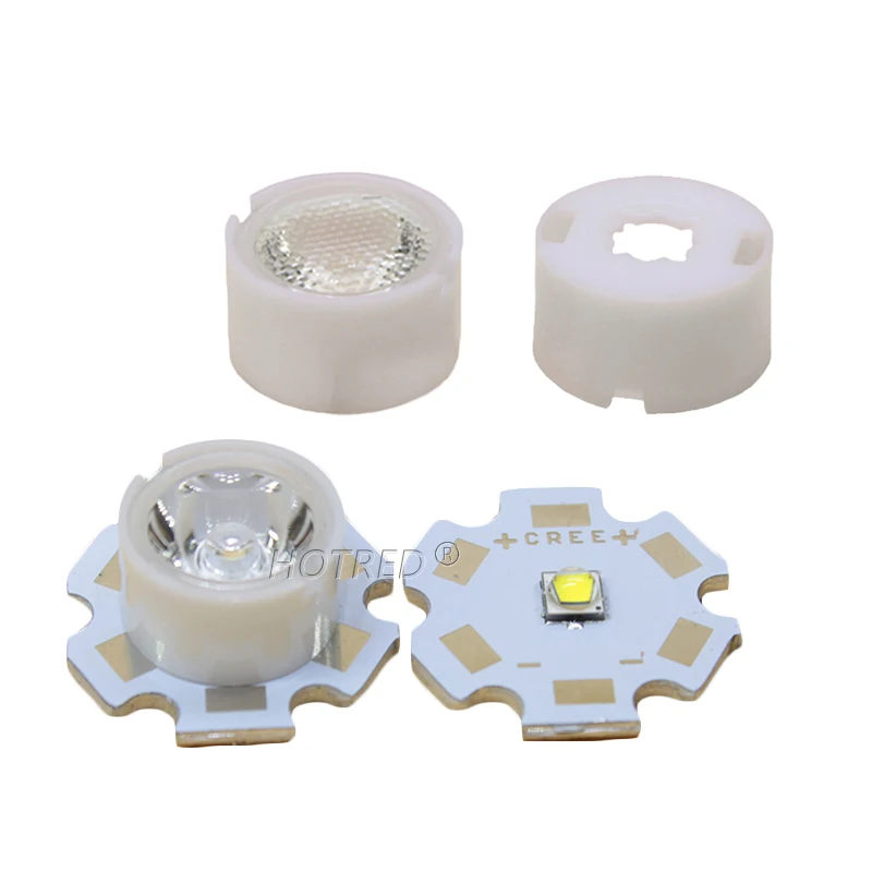 LED Lens 1W 3W 3030 XPE 3535 13mm 10 20 30 45 60 90Degree Holder Waterproof XPG 3030 Chip Diode Clear Bead Plano Integrated lens