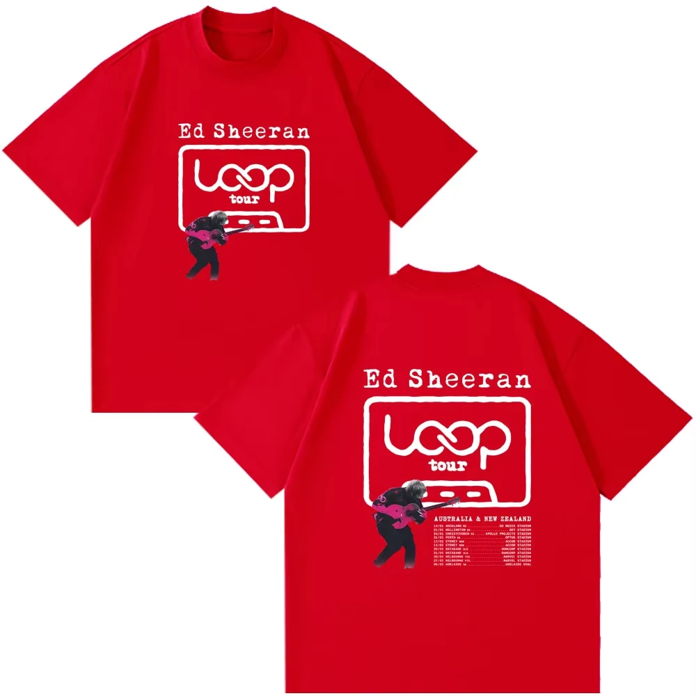 إد شيران حلقة جولة أستراليا ونيوزيلندا 2026 جولة ميرش تي شيرت للرجال والنساء على الموضة ملابس هاراجوكو كبيرة الحجم #4