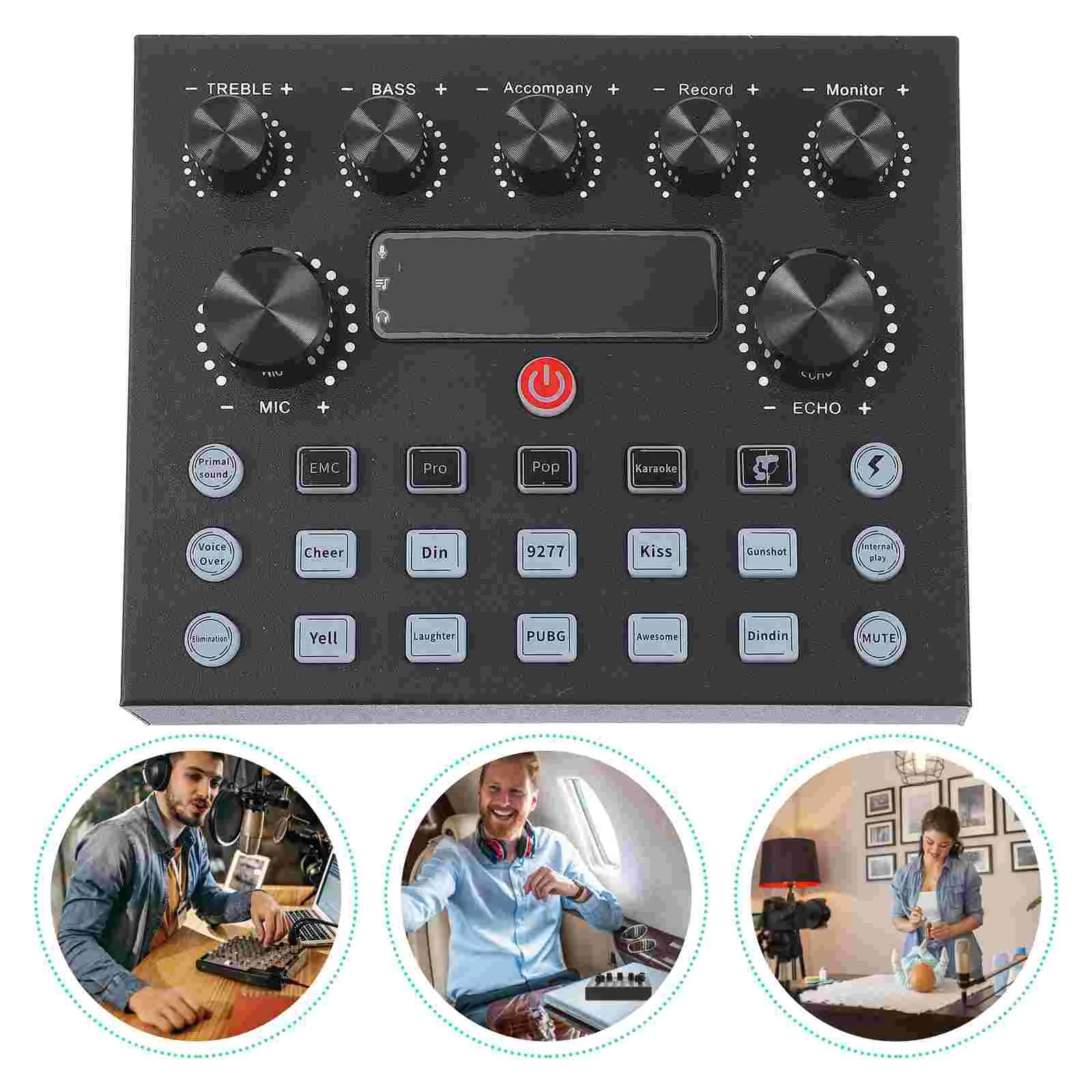 

Sound Card Voice Changer Dj Equipment External Effect Board Music Mixer Podcast