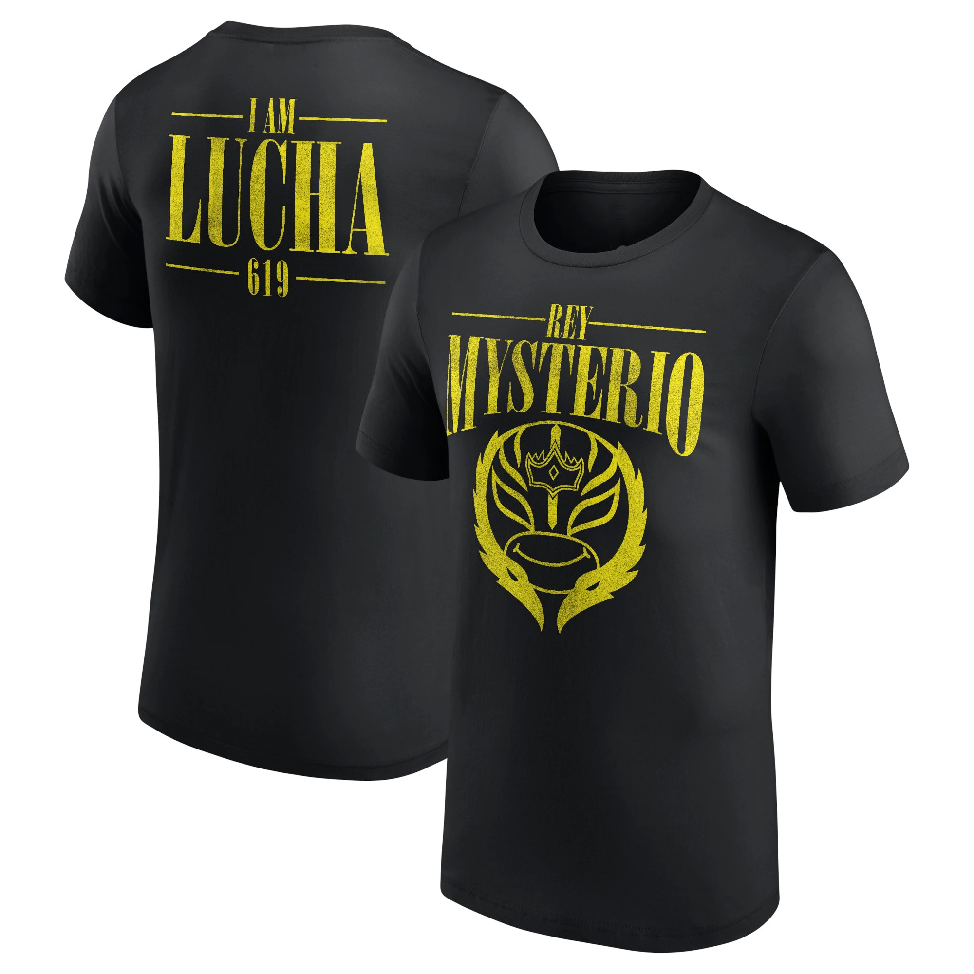 New Pure Cotton Men's Black Short-Sleeved Rey Mysterio I Am Lucha Comfortable Sweat-Absorbent T-Shirt Famous Wrestling T-Shirt