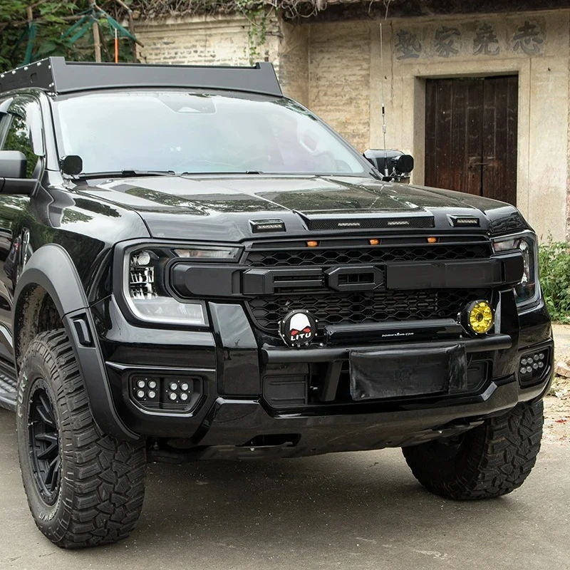 Letter Front Grille fits for Ford Ranger T9 Everest titanium 22-2024 Wildtrack Sport Xlt Xls Xl Raptor With lights Style Grille