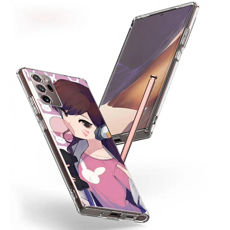 Game O-Overwatchs-DVA Phnoe Case for Samsung Galaxy Note 20 Ultra 10 Lite 9 8 M12 M21 M30S M31S M32 J4 J6 Plus Unique Cover Coqu