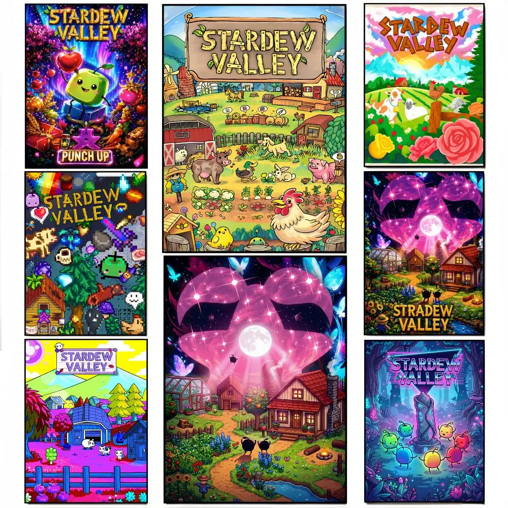 game Stardew Valley Painting Calligraphy Canvas Poster Wall Art for Living Room Bedroom Study Office Home Decor Gift