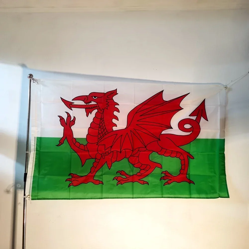 Welsh Flag 90*150cm Wales Red Dragon Cymru UK United Kingdom Union Flag Polyester Great Britain Banner