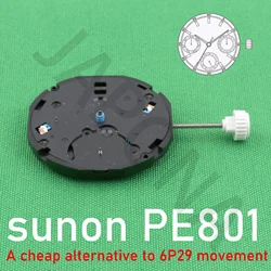 PE801 movement sunon PE80 movement multi-eye 3/6/9 date/day/24 hour watch movement quartz movement alternative 6p29 movement