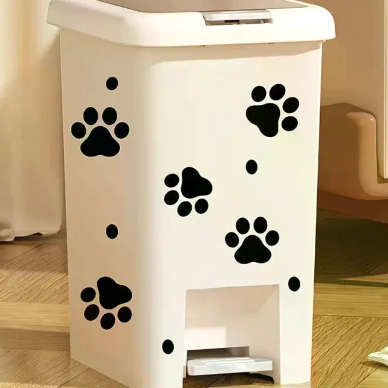 Cute Dog Food Storage Can Sticker Cat Food Container Surface Stickers Home Storage Decorative Stickers Self-Adhesive Removable