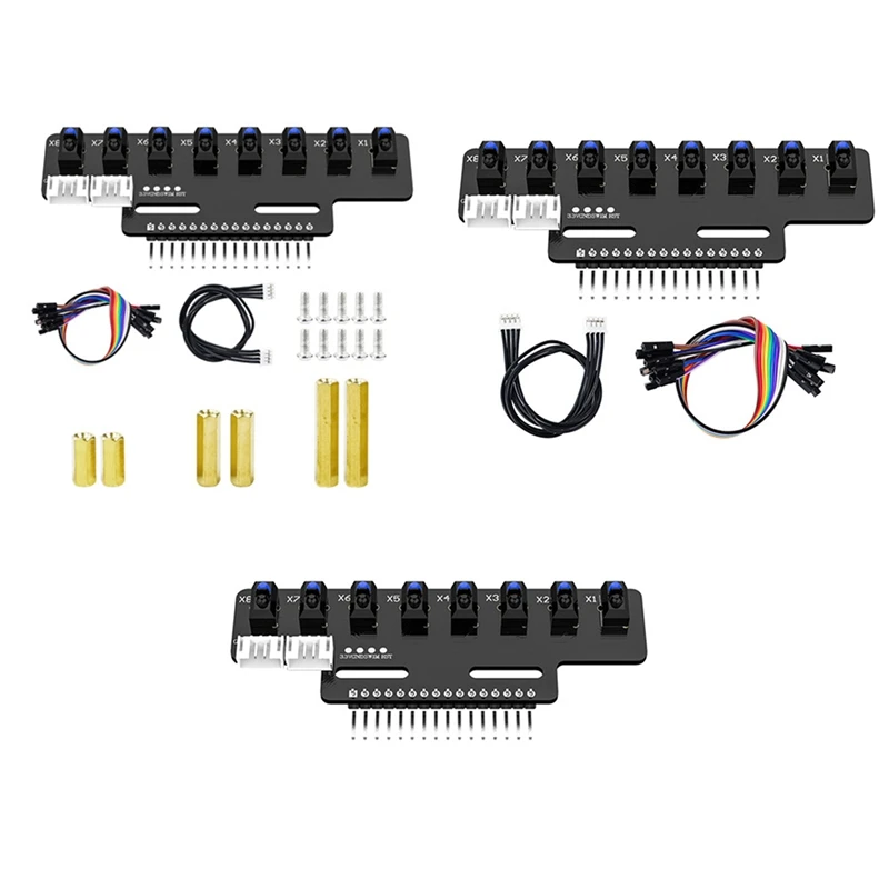 1 قطعة 8 قناة عالية الدقة الإلكترونية وحدة استشعار تتبع خط الأشعة تحت الحمراء دعم المعايرة التلقائية