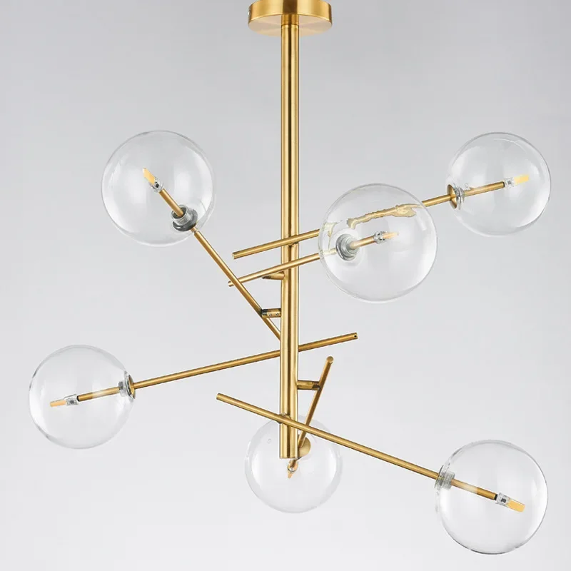 Lampe suspendue en verre au Style européen moderne et créatif, avec bulles, luminaire décoratif d'intérieur, idéal pour un salon, un Restaurant, un café ou une cuisine