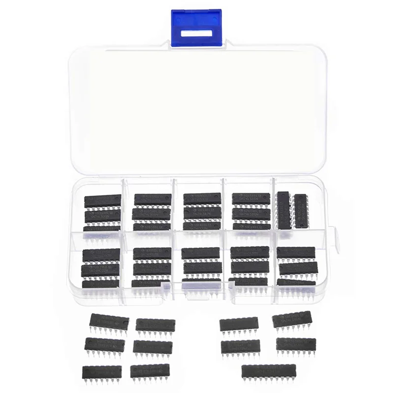 B63B-160Pcs(80Pcs 74Hcxx+80Pcs 74Lsxx) Serie Kit surtido de circuitos integrados lógicos Chip integrado digital