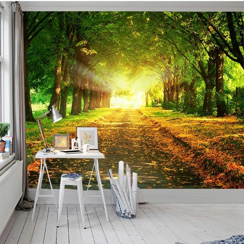 Papier Peint PanoramiquePhoto WallPaper European Oil Painting Scenic Boulevard Mural Restaurant Cafe Room Wall Home Decor Fresco
