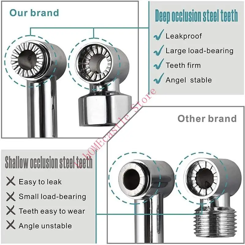 63HF 11 Inch Adjustable Shower Arm Universal Connection Brass Shower Adjustable Anti-leak Shower Extension Arm