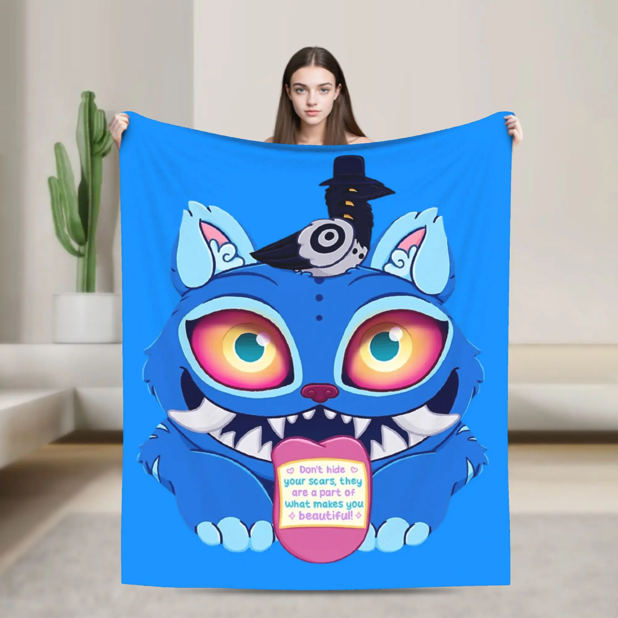 

Soft Blanket Girls Boys Picnic Blue Tiger Kpop Demon Hunters Huntrix Throw Blanket Bedspread For Couch Chair Sofa Bed Cover
