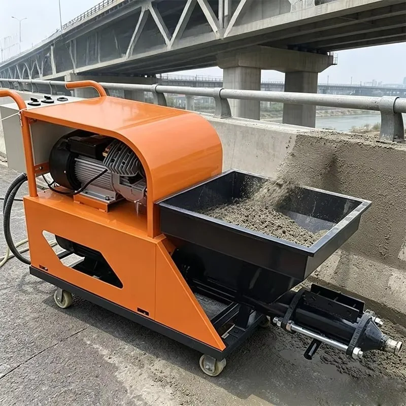 Custom Mortar Spray Pump with 150L Hopper for Home Use Cement Spraying Machine