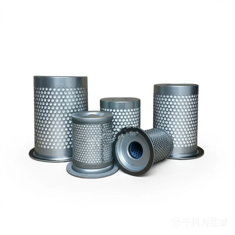 Screw Air Compressor Oil Separator Filter, High Efficiency Oil-Water Separation Core Element 0.1μm 99.99%