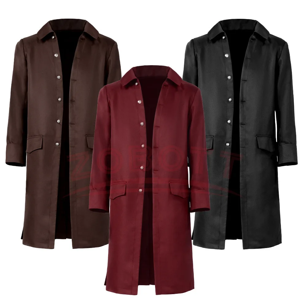 

Средневековая куртка для косплея эпохи Возрождения для мужчин, Тренч «Пираты Карибского моря», костюм для вечеринки на Хэллоуин, «Пираты Карибского моря»