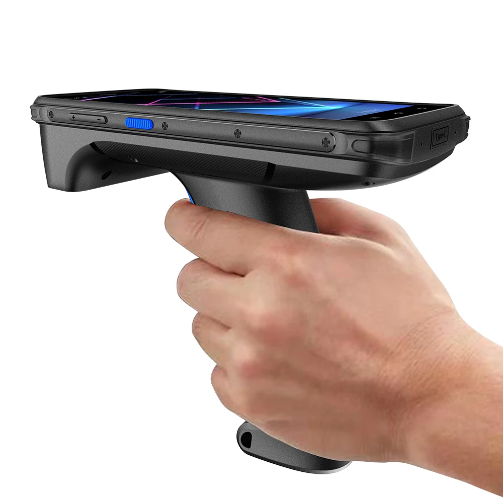 10000mAh 64GB+4GB Mobile Computer 5.45Inch Android 9.0 13 IP65 1D 2D QR Code Barcode Scanner Rugged Pistol Grip Handheld PDAs