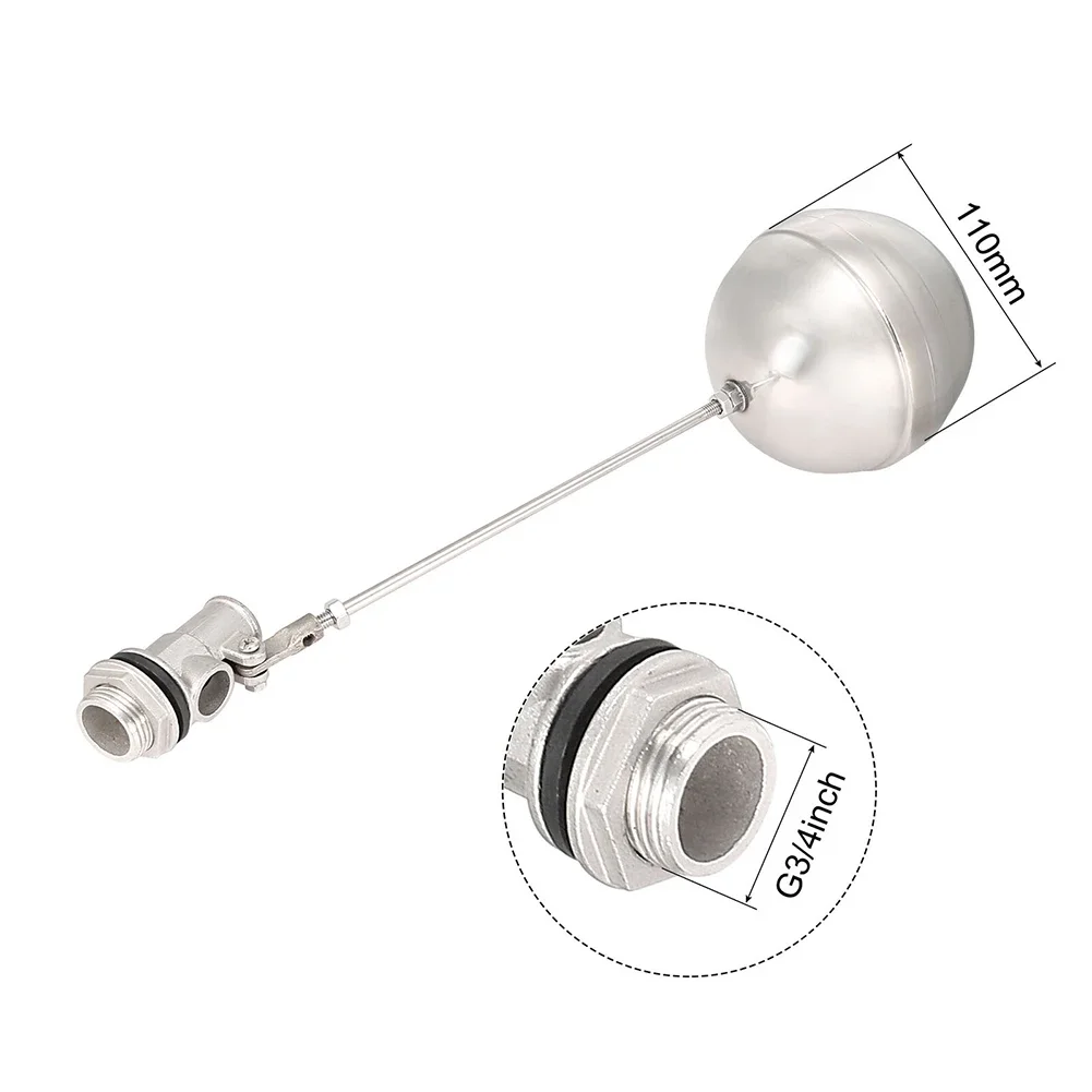 วาล์วลอยน้ํา G3/4 DN20 อัตโนมัติ FLOAT Ball Valve Sensor เหล็ก 110 มม.วาล์วเซนเซอร์ไฟฟ้าอุปกรณ์