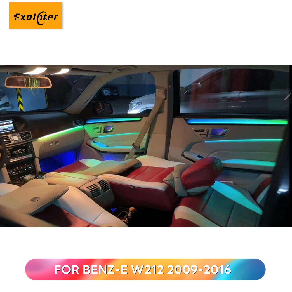 OEM Style Trim Interior Lighting Upgrade Accessories Colorful Ambient Light For Mercedes Benz W212 E-Class 2009-2016