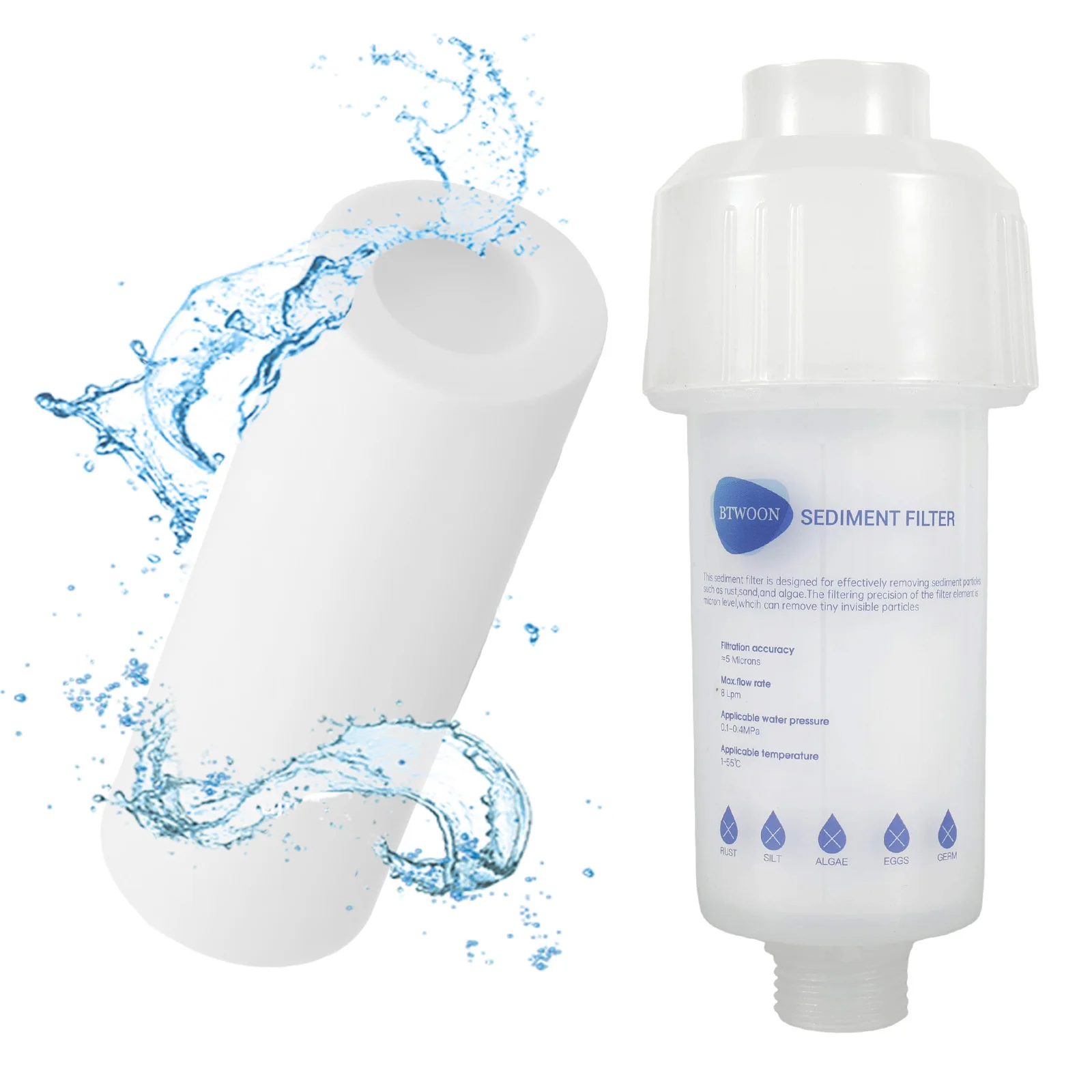 Shower Head Filter Effective Water Filter Removable Chlorine Removal Filter for Shower Washing Machine Faucet Bath Accessories