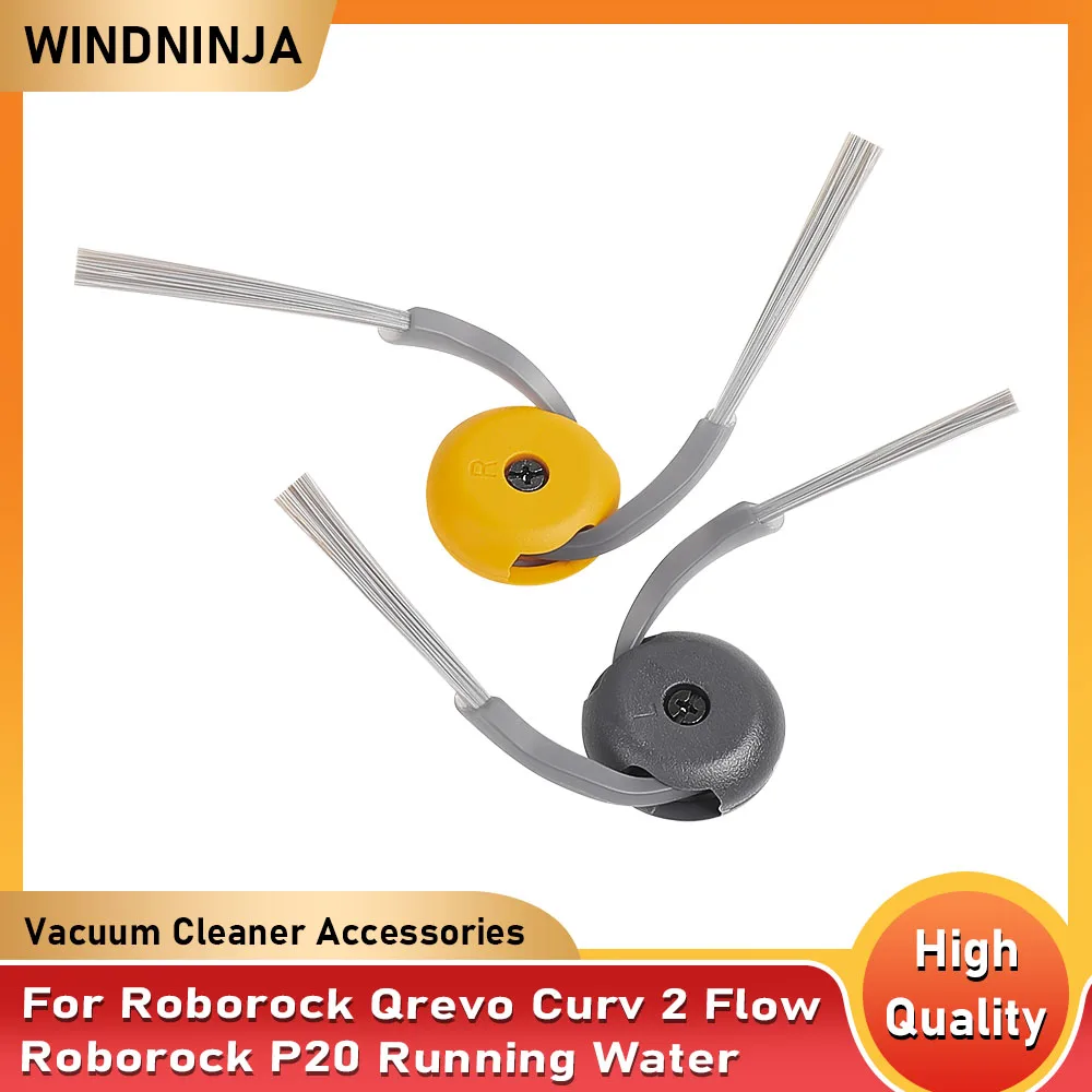 Replacement Side Brush For Roborock Qrevo Curv 2 Flow Vacuum Cleaner Parts P20 Running Water Cleaning Edge Brush Accessories