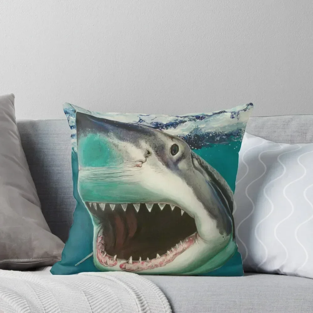 

Great White Shark Surf Throw Pillow Anime Luxury Cushion Cover Pillowcases Bed Cushions Elastic Cover For Sofa pillow